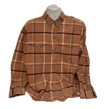 Wrangler Men’s Size XL Orange/Brown Plaid Western Shirt Button Down Cowb... - $31.20