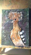 Hoopoe bird original painting ,watercolour painting,textured background,... - £11.99 GBP