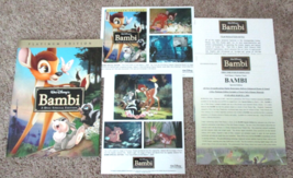 Disney Bambi Dvd Launch Press Releases &amp; 2 8X10 Glossy Photos W/3 Color Images - £8.69 GBP