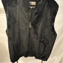 Kristen Blake (KB Après) Black Faux Fur Vest – Size L – Luxe &amp; Stylish ✨ - $14.03