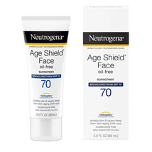 Neutrogena Age Shield Face Oil-Free Sunscreen, SPF 70 Sunblock, 3 fl oz ... - $12.99