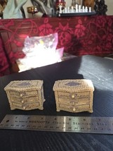 Set Of 2 Miniature Dollhouse Resin Wicker Dressers 1:12  - $17.95