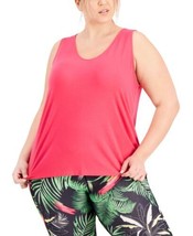 allbrand365 designer Womens Activewear Plus Size Tank Top 1X Flamenco Pink - £23.34 GBP