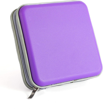 :Hard Shell CD Case Bright Color CD/DVD Holder for 30 Capacity CD Storage Great - £11.18 GBP
