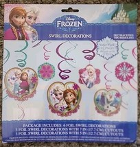 Disney Frozen Elsa Anna Swirl Party Decorations Pack Contains 12 Pieces Sealed - £6.81 GBP