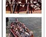 Dual View Navy Recreation Hour Liberty Party Sailors In Boats DB Postcar... - $4.47