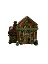 Cobblestone Corners Christmas Village Fire Station Ceramic Building No Cord - £11.64 GBP