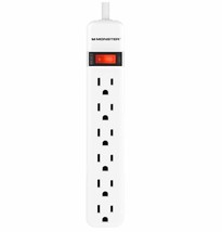 Monster Just Power It Up 2.5 ft. L 6 outlets Power Strip White - $28.11