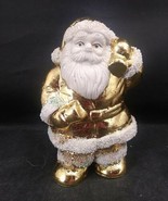 Santa Claus Figurine Hand-Laid Gilding Over Fine Porcelain - £21.90 GBP