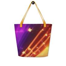 Autumn LeAnn Designs® | Orange Rainbow Sparkle Large Tote Bag - £30.33 GBP