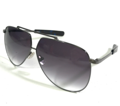 Morgenthal Frederics Sunglasses 64 HUSTLER Oversized Gunmetal Gray Aviators - $98.99