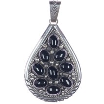 Large Tommy Moore Navajo sterling onyx cluster pendant - £272.94 GBP