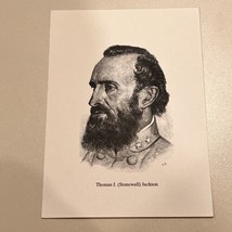 Thomas J Stonewall Jackson Civil War American Heritage Engravings Postca... - $6.93