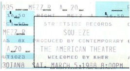 Squeeze Ticket Stub March 5 1988 St.Louis Missouri - $41.52