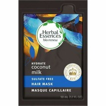 Herbal Essences Bio: Renew Hydrate Coconut Milk Sulfate Free Hair Mask, 5ct - £7.58 GBP