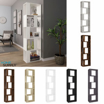 Modern Wooden Tall Narrow Bookcase Book Cabinet Shelving Storage Room Divider - £50.47 GBP+