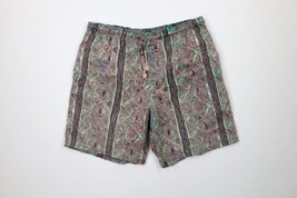 Vintage 90s Gap Mens Large Distressed Abstract Flower Lined Shorts Swim Trunks - £38.18 GBP