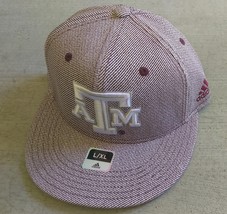  Adidas NCAA Texas ATM Aggies Football Hat Cap Flat Brim Sz L/XL - £19.17 GBP