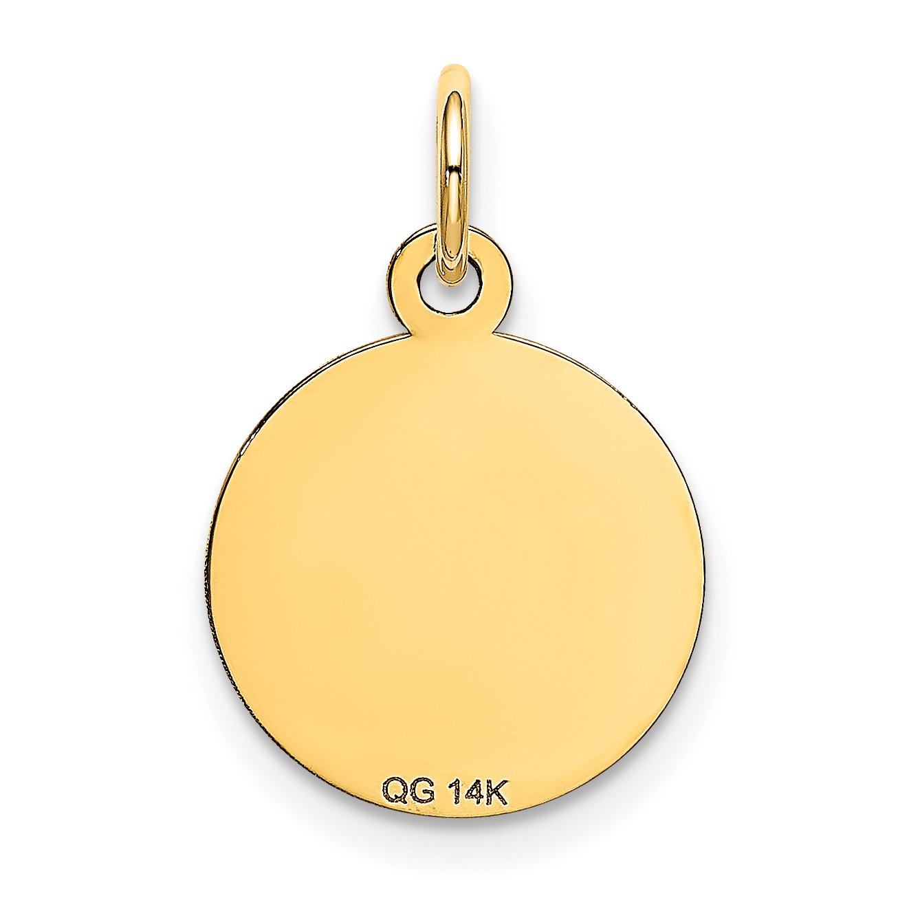 14k HAPPY BIRTHDAY 13mm Engravable Disc Charm XAC8 Item image 4