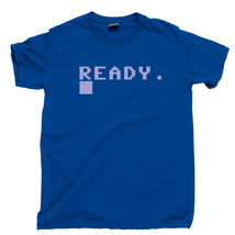 Commodore 64 Ready Screen T Shirt, Boot CPU Video Games Men&#39;s Cotton Tee... - $13.99