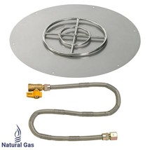 American Fireglass SS-RFPMKIT-N-30 30 in. Round Stainless Steel Flat Pan... - $447.33