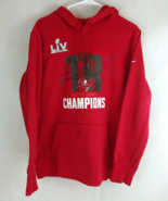 NFL Tampa Bay Buccaneers Super Bowl LIV Champions Red Unisex Hoodie Size... - $19.79
