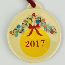 FiestaWare Ornament Yellow 2017 Merry Christmas Tree, Daffodil Bulb, Retired New - £7.71 GBP