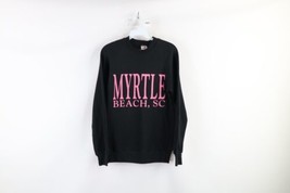 Vintage 90s Streetwear Womens Medium Faded Spell Out Myrtle Beach Sweatshirt USA - $39.55