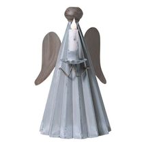 Angel Candle Holder in Weathered Zinc image 2