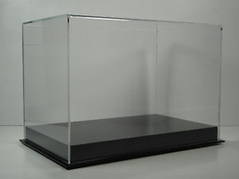 Double shoe display case with solid black base 85% UV filtering acrylic - £54.24 GBP