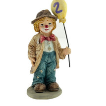 Flambro Little Emmett Clown Figurine 2nd Birthday Holding a Balloon Vintage 1994 - $14.49