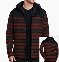 Kuhl Men&#39;s JOYRYDR Hoody Jacket Fleece Lined Long Sleeve Shirt, Size M Hickory - £84.45 GBP
