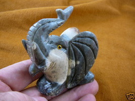 (Y-ELE-HE-400) ELEPHANT head carving stone gemstone SOAPSTONE PERU art - £16.75 GBP