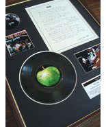 The Beatles Hey Jude 7&quot; single + Vinyl Lyrics Framed Display - £111.90 GBP