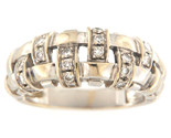 Tiffany &amp; co vannerie basket weave Women&#39;s Cluster ring 18kt White Gold ... - £1,445.88 GBP