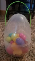  Lot of 27 Rare Zoo Animal Easter Eggs  &amp; 12&quot; Extra Large Fillable Egg Plastic - £17.15 GBP