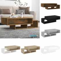 Modern Wooden Living Room Lounge 2-Tier Coffee Table With Storage Compartments - £57.41 GBP+