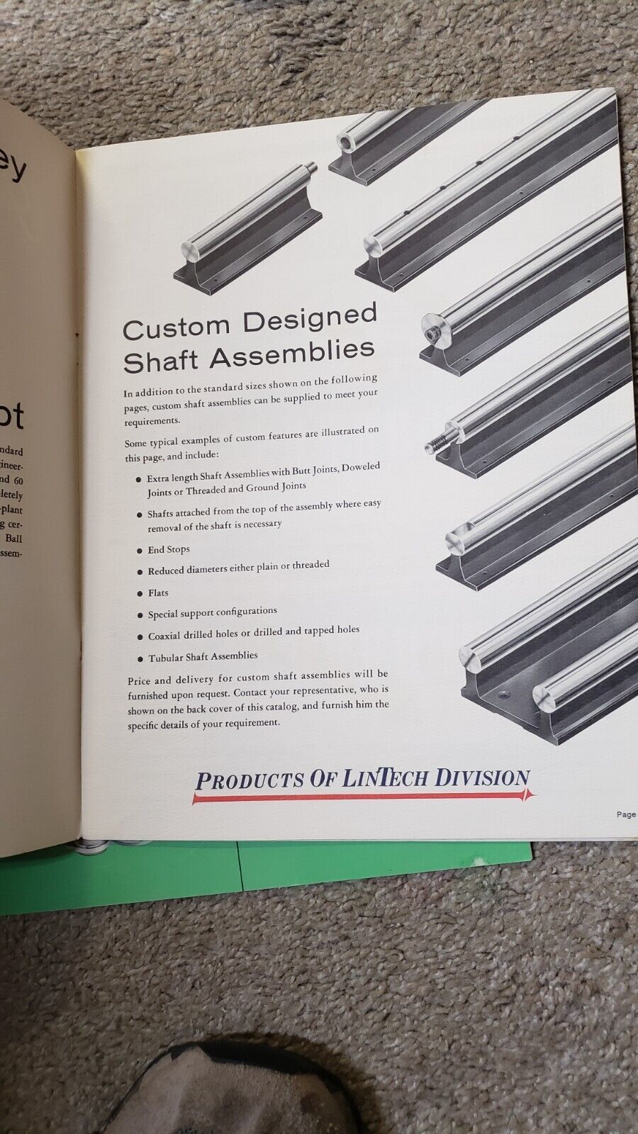 Vintage 1980's Lintech Arbre Assemblages Specs Produit Guide Catalogue Brochure Item image 2
