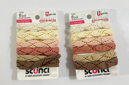 2X Scunci Ponytailers 70335 No Damage Neutral Muliticlor 6 Pcs. Each - $236.82 MXN