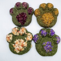 Floral Paw Print Timothy Hay Grass Rabbit Treat. Also Suitable for Hamsters, Gui - £2.36 GBP