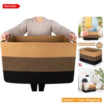 22in Rectangle Cotton Storage Basket with Handles - Perfect for Home Decor - $76.18