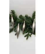 Vintage Set of 4 Midnight Frost Icicles Christmas Decorations Glass Orna... - $14.00