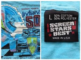 1990 Indianapolis 500 Speedway T-Shirt Blau Screen Star 50 50 USA Luyend... - $385.20 MXN