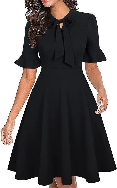 Primary image for Ranphee Women Summer Floral Ruffle Sleeve Wear to Work Church Wedding Large