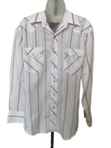 Vintage 1980s Men&#39;s Wrangler Cowboy Western Shirt PEARL SNAP Size 16-33 - £35.71 GBP