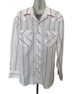 Vintage 1980s Men&#39;s Wrangler Cowboy Western Shirt PEARL SNAP Size 16-33 - $60.77 CAD