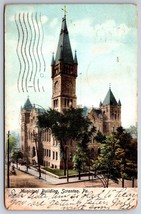 Municipal Building Scranton Pennsylvania PA 1906 UDB Postcard D15 - £2.13 GBP