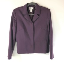 Pendleton Womens Wool Jacket Blazer Hidden Buttons Lined Purple Size 12 - £19.28 GBP