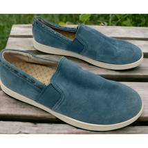 Spenco Orthotic Suede Slip-On 10B mens Shoes - Santa Barbara - Blue Stone - $479.50 MXN