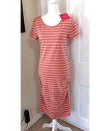 Isabel Maternity Dress &quot;Peachy Orange Color with White Stripes&quot; (M/8-10)... - £11.97 GBP